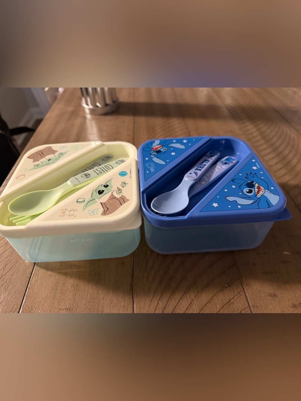 Disney Baby Yoda Green & Stitch Blue Kids Spoon Sets